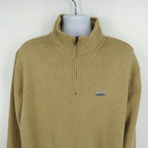 Ocean Coast Big & Tall Tan Quarter Zip Pullover Sweater LT NWT $64.50 - Picture 3 of 5